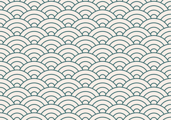 Flat seamless pattern design, Traditional oriental Chinese and Japanese stylet