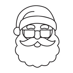 Santa Claus Icon in Line Style