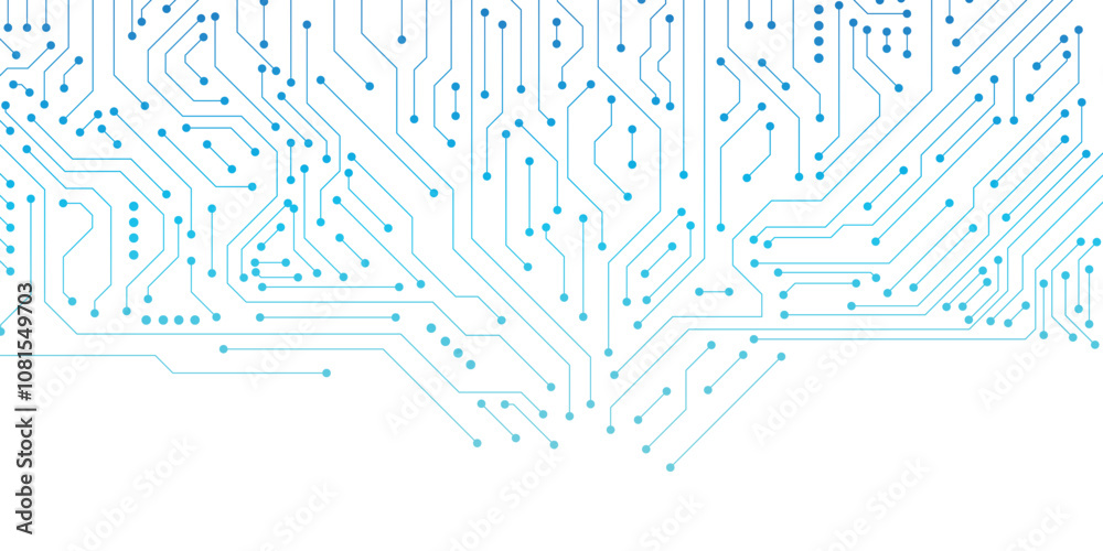 Fototapete abstract circuit board background. circuit board electronics digital technology banner blue. central