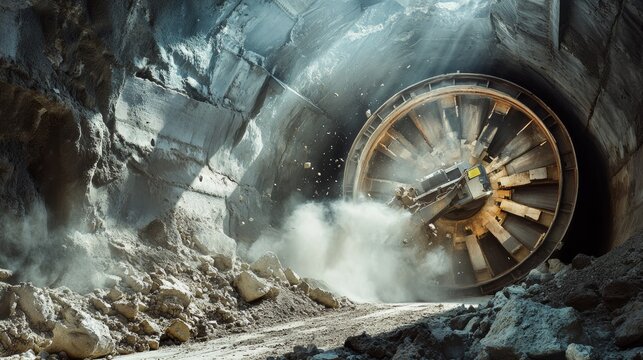 Tunnel Boring Machine in Rocky Ground