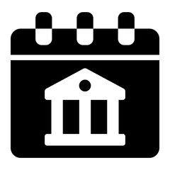 Courthouse Calendar glyph icon