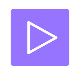 シンプルな紫色の再生ボタン