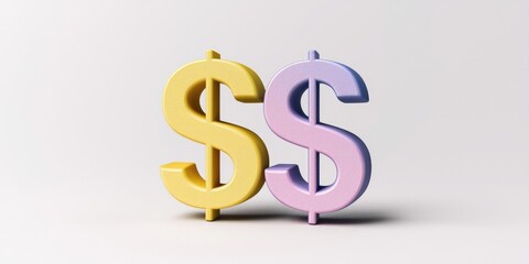 Obraz premium Colorful dollar signs representing various financial concepts and ideas. Ideal for presentations, articles, and marketing materials.