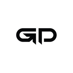 Obraz premium GD monogram logo design letter text name symbol monochrome logotype alphabet character simple logo