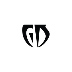 GD monogram logo design letter text name symbol monochrome logotype alphabet character simple logo