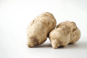 Fototapeta premium Elephant Yam isolated on white background, close up
