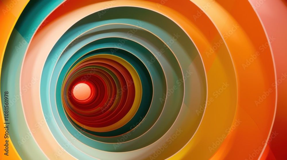 Poster colorful spirals expanding from the center outward, representing the growth and spreading influence 