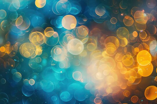 Abstract circular bokeh background of light