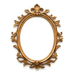 Elegant vintage golden frame ready for artwork or photographs, showcasing intricate details and a classic design.