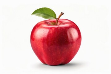Gala apple with cut in half isolated on white background. Clipping path.