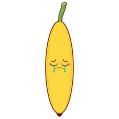 banana crying face cartoon cute