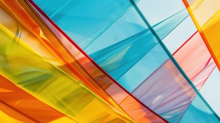 Fototapeta premium Embracing equity through abstract lines in balanced colors, symbolizing fairness and justice, photography style