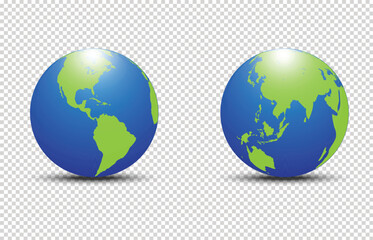 World map green isolated on transparent background. Flat earth map template for website layouts, background, education, annual report, infographics, travel worldwide, earth geography, political
