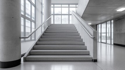 Fototapeta premium A Modern Brutalist Interior Featuring Raw Elements and Realistic Design, Capturing the Essence of Minimalist Architecture with Natural Lighting and Concrete Details