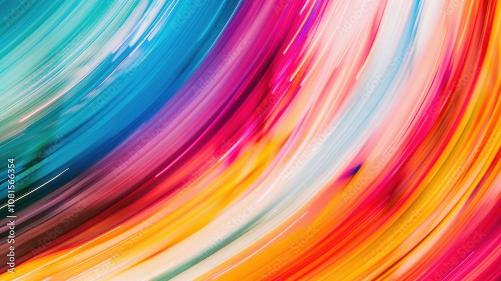 Aufkleber Equality in motion, with dynamic lines in contrasting hues, symbolizing progress towards inclusivity