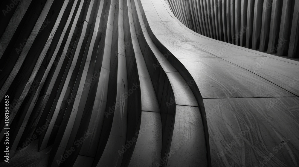 Aufkleber Equitable pathways represented by dynamic lines in contrasting tones, symbolizing progress towards inclusiveness, photography style