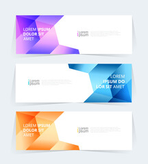 Fototapeta premium Geometric banner design with Vector presentation template.