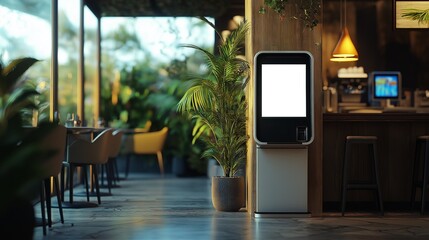 A modern and sleek self-service kiosk.
