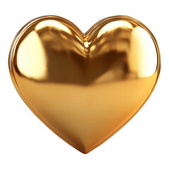 golden heart isolated