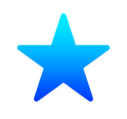 青いグラデーションの星アイコン