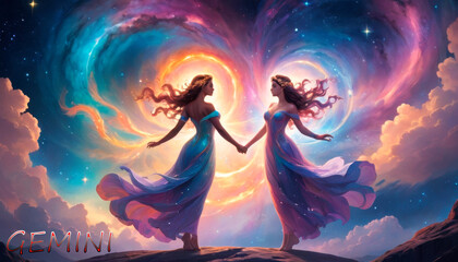 gemini horoscope zodiac cosmic background