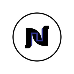 UNIQUE AND SIMPLE LETTER N LOGO TEMPLATE