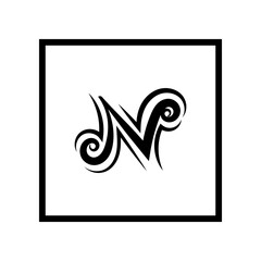 UNIQUE AND SIMPLE LETTER N LOGO TEMPLATE