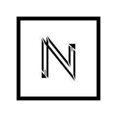 UNIQUE AND SIMPLE LETTER N LOGO TEMPLATE