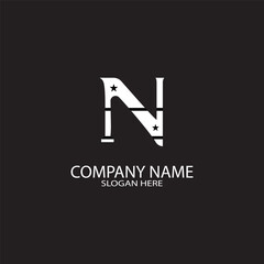 UNIQUE AND SIMPLE LETTER N LOGO TEMPLATE