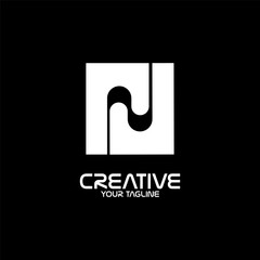 UNIQUE AND SIMPLE LETTER N LOGO TEMPLATE