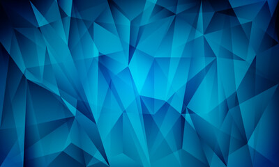 Obraz premium light blue triangular polygon crystal pattern abstract background