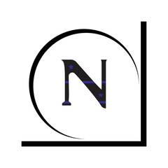 UNIQUE AND SIMPLE LETTER N LOGO TEMPLATE