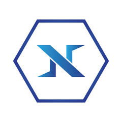 UNIQUE AND SIMPLE LETTER N LOGO TEMPLATE
