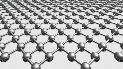 Microscopic view of graphene structure revealing intricate atomic patterns. Advanced material science and nanotechnology exploration.