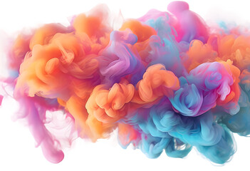 Fototapeta premium Colorful Smoke Transparent PNG.