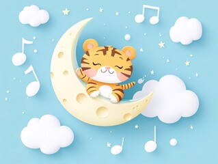cat and moon