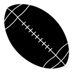 American football ball icon, Rugby ball icon, Football silhouette, American football ball svg, Sports ball vector illustration, Isolated black and white vector