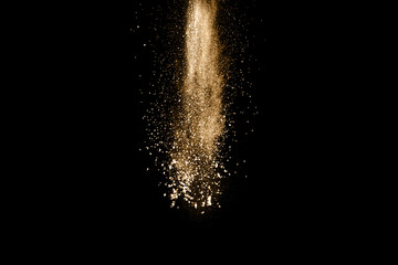 Real Dust Explosion Stock Image In Black Background