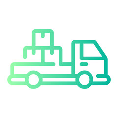 delivery truck Line Gradient Icon