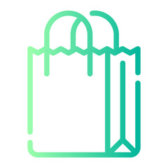 paper bag Line Gradient Icon
