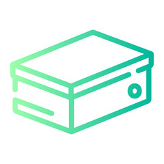 shoe box Line Gradient Icon