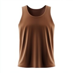 realistic high quality Brown tank top mockup isolated