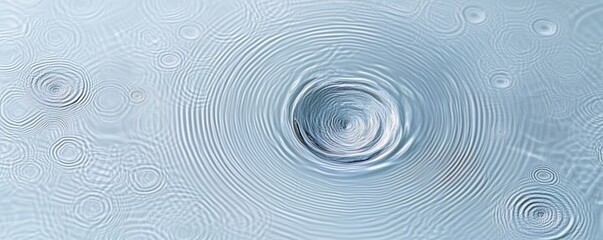 abstract water ripple effect with light blue circular patterns and serene texture for spa and wellness design