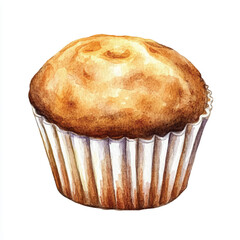 Muffin watercolor clipart illustration