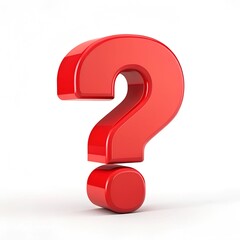 red question mark 3d