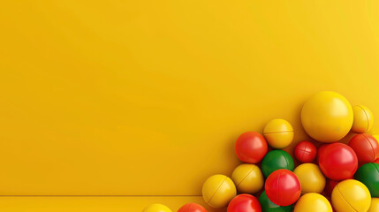 Obraz premium Explore a vibrant, 3D geometric layout mockup ideal for responsive web design projects and corporate websites.