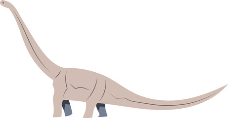 illustration of a long neck dinosaur.