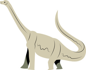 Fototapeta premium illustration of a long neck dinosaur.