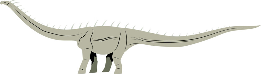 illustration of a long neck dinosaur.