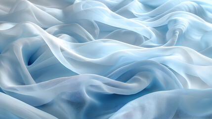 Obraz premium Abstract Blue Fabric Background - Soft Texture and Flowing Waves